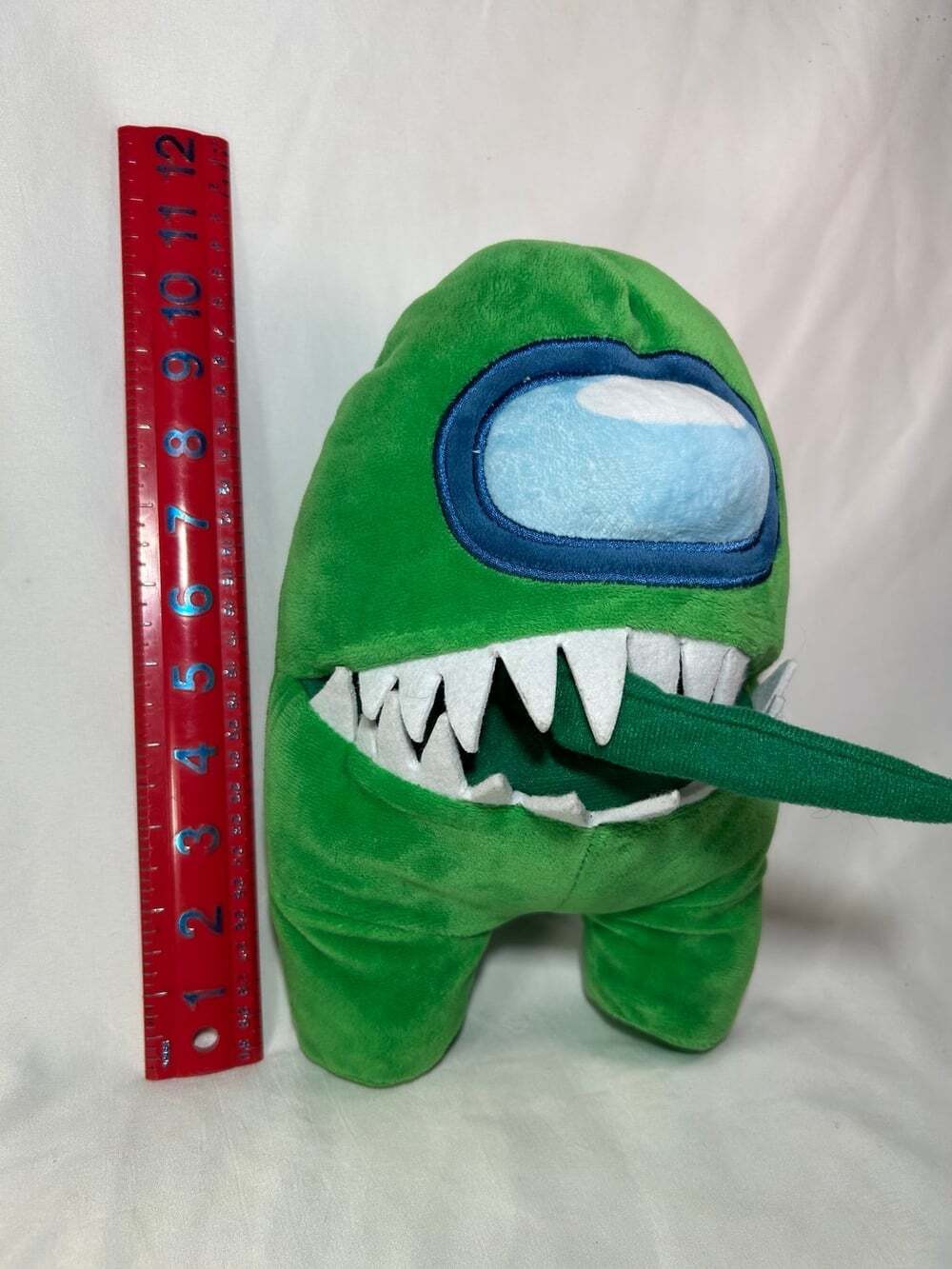 Among Us Green 10” white teeth and long green tongue! No tags kinda floppy